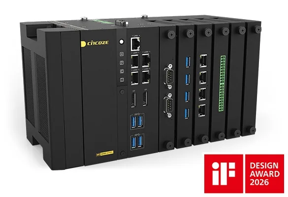 Máy tính công nghiệp Cincoze MD-3000 lắp ray DIN, thân đứng, nhiều cổng LAN ở mặt trước
