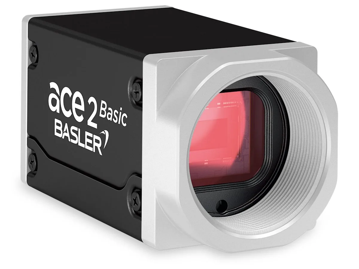 Camera công nghiệp Basler ace 2 vỏ nhỏ hình hộp, ngàm ống kính C-mount phía trước